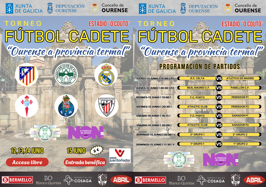 Cartelería del torneo que se jugará en O Couto del 12 al 15 de junio
