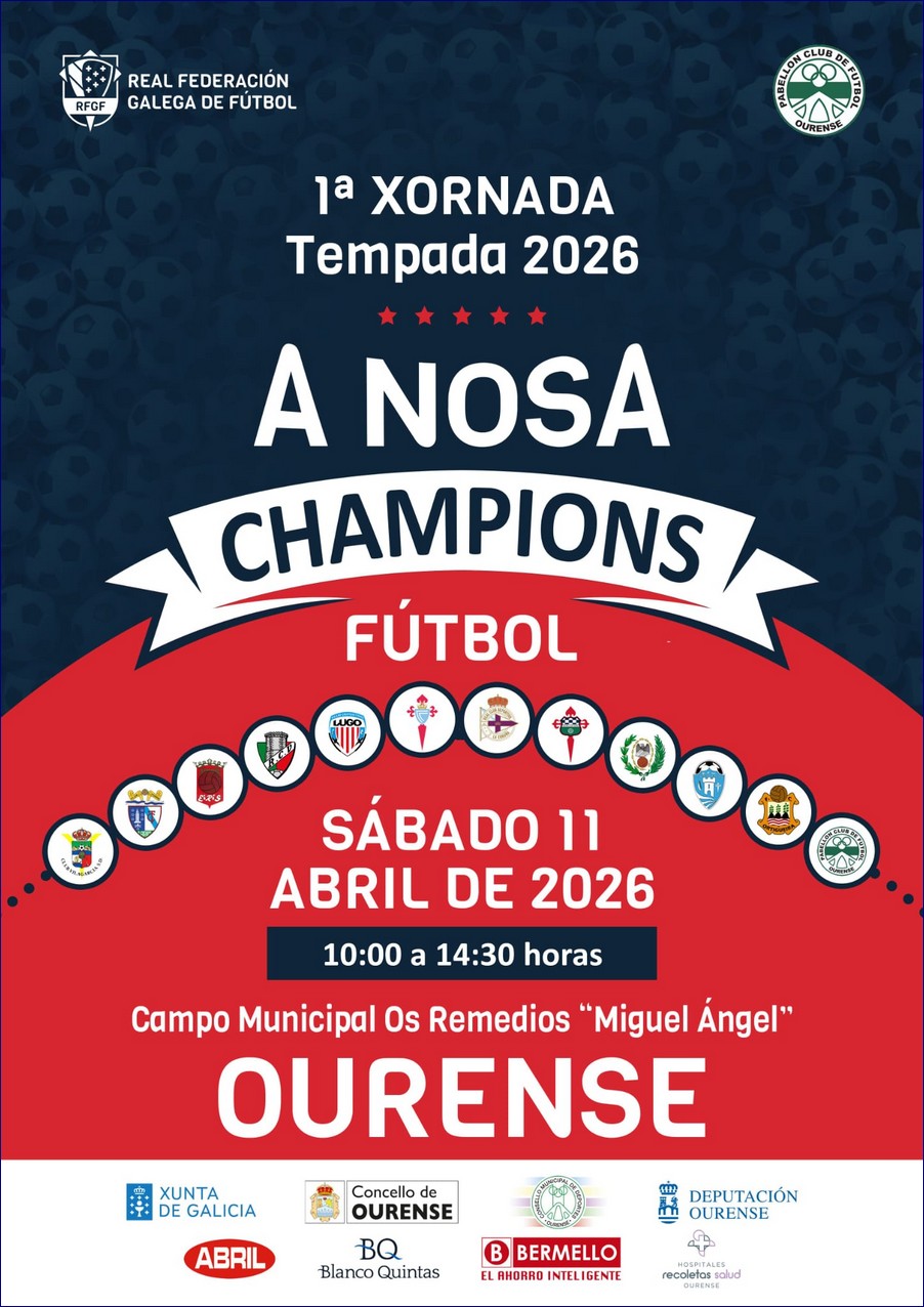 O Miguel Ángel acolle este sábadio a 1ª xornada de A Nosa Champions Fútbol